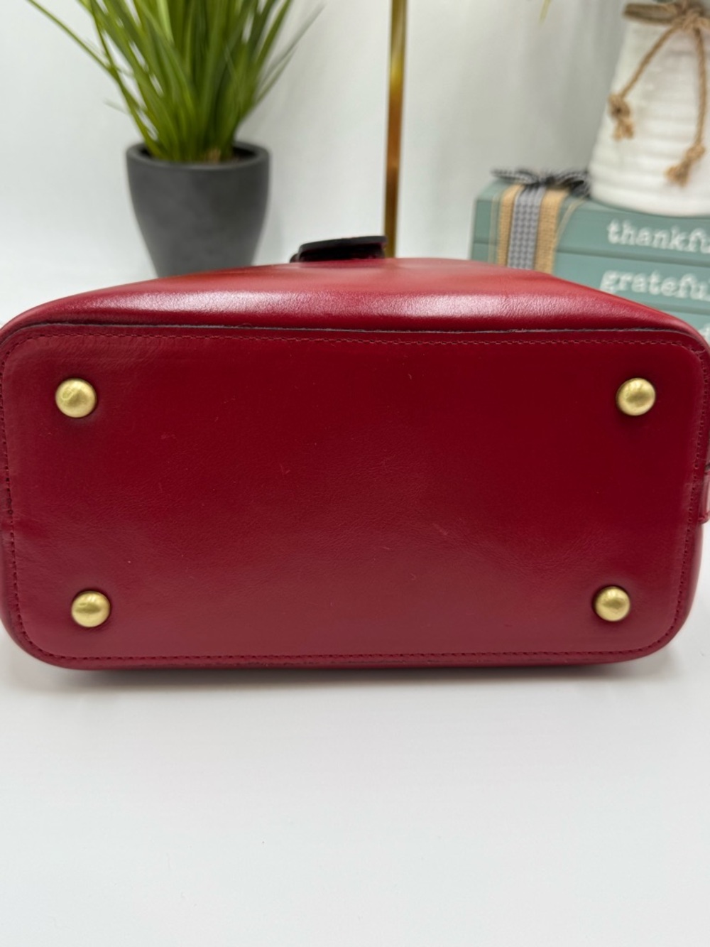 Patricia Nash Irving Bucket Bag in Berry Red Leather – Crossbody & Satchel - Picture 3 of 6